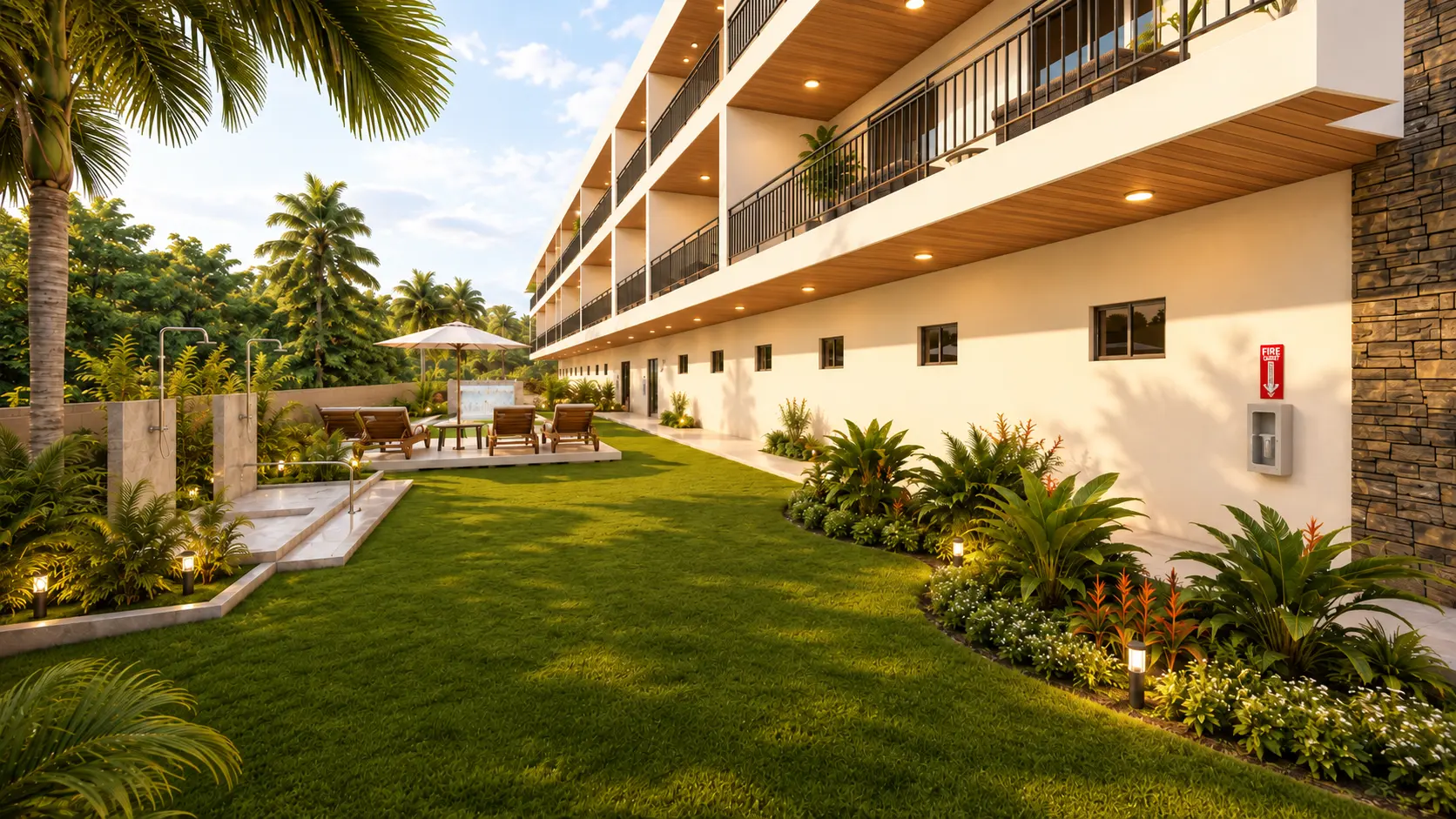 Tropische tuin van Residence Morgenstond