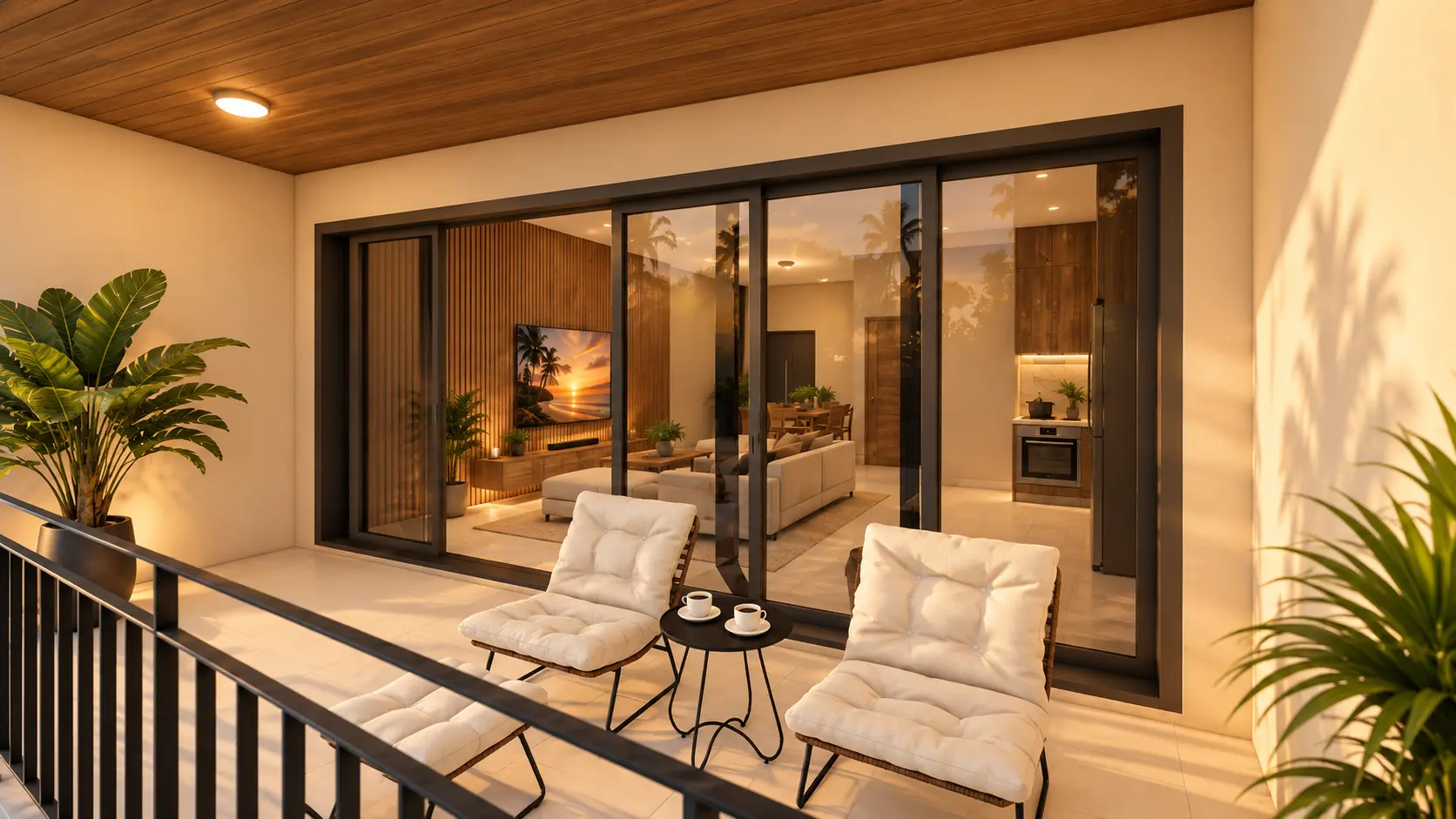 Terras van een appartement