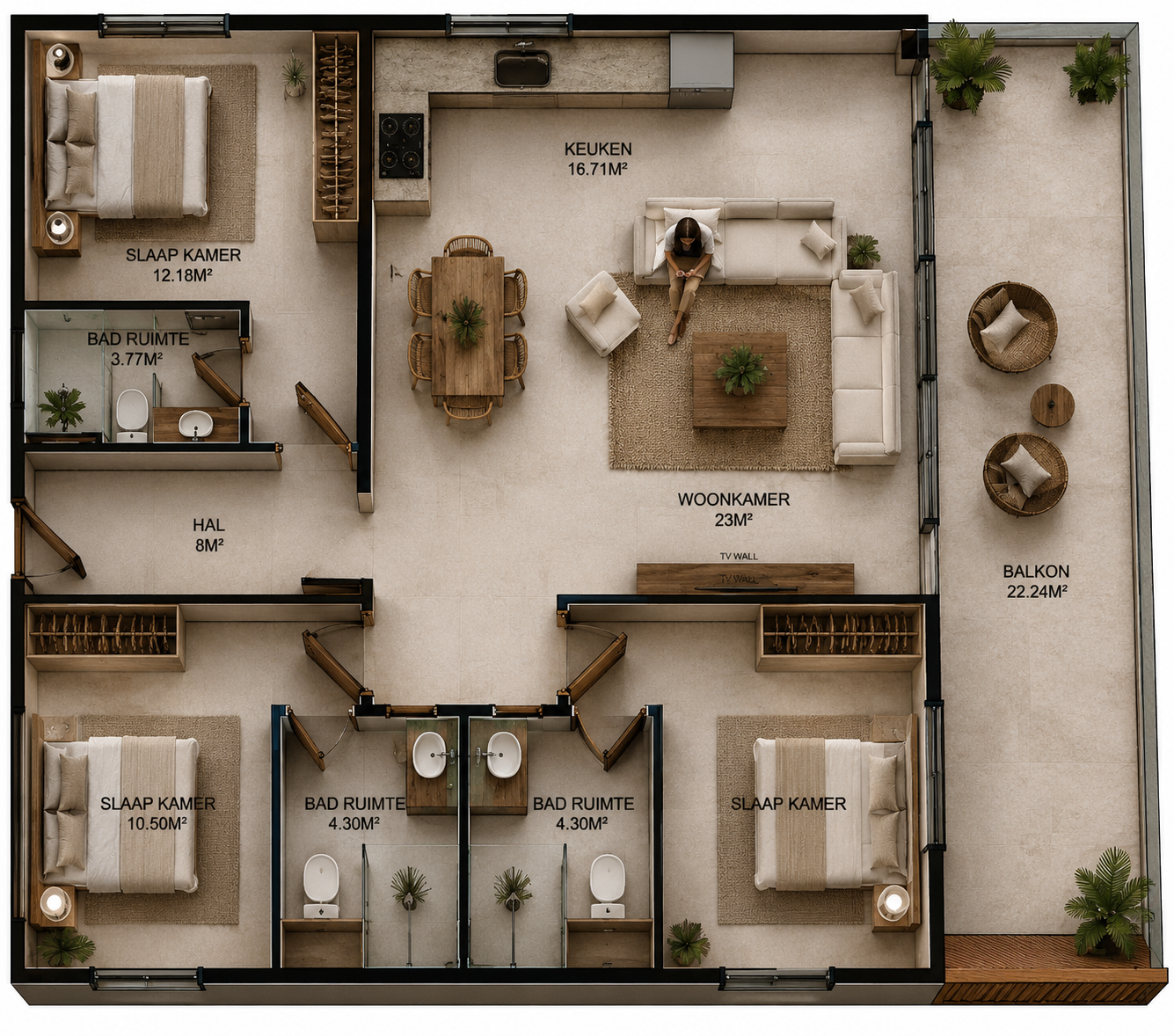 Plattegrond appartement